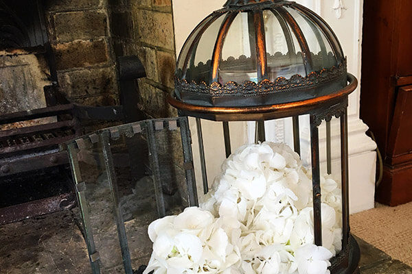 Charlotte Speculo Floral Designer Lantern Wedding Flower Arrangement Essex